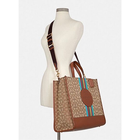 🔥🎁NEW! Coach DEMPSEY Tote 40 Handbag Signature Jacquard C5793 Msrp:$498.00 - Picture 3 of 8